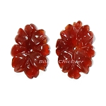 2x Achat Blumen Anhänger rot 2x Achat Blumen Anhänger rot